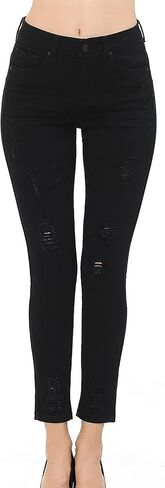 جينز شمعي للنساء من بوت I Love You، مرتفع الارتفاع ومدمر ومطاط in Kuwait