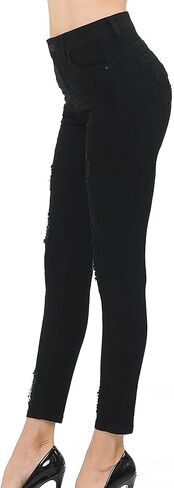 جينز شمعي للنساء من بوت I Love You، مرتفع الارتفاع ومدمر ومطاط in Kuwait