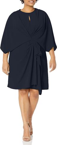 London Times Women's Shawl Draped Dress Twist Detail Guest of Event Wedding Mother of The Bride Special Occasion in Saudi Arabia