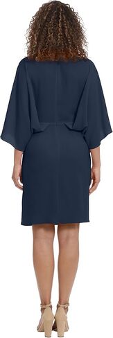 London Times Women's Shawl Draped Dress Twist Detail Guest of Event Wedding Mother of The Bride Special Occasion in Saudi Arabia