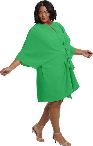 London Times Women's Shawl Draped Dress Twist Detail Guest of Event Wedding Mother of The Bride Special Occasion in Saudi Arabia