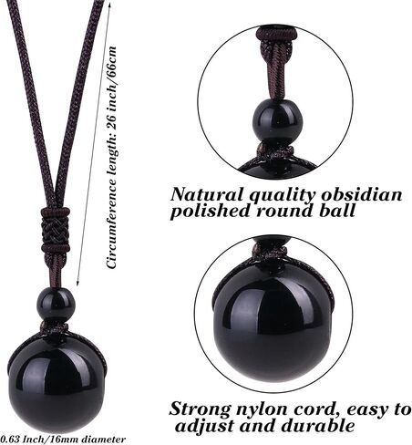 قلادة LOYALLOOK للجنسين من حجر النمر الطبيعي حجر العقيق محظوظ نعمة شقرا قلادة شفاء قابلة للتعديل in Kuwait