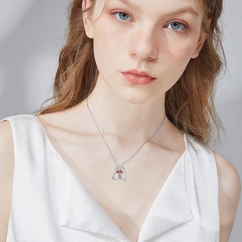 Mushroom Frog Necklace 925 Sterling Silver Mushroom/Frog Necklaces Jewelry Gifts Pendant for Women Girls Wife Girlfriend Sister Birthday Gifts in Saudi Arabia