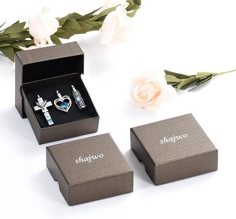 shajwo 3 Pack Urn Necklace for Ashes for Women Gilrs Heart Cross Cylinder Cremation Jewelry for Ashes Memorial Keepsake Birthstone Pendant in Saudi Arabia