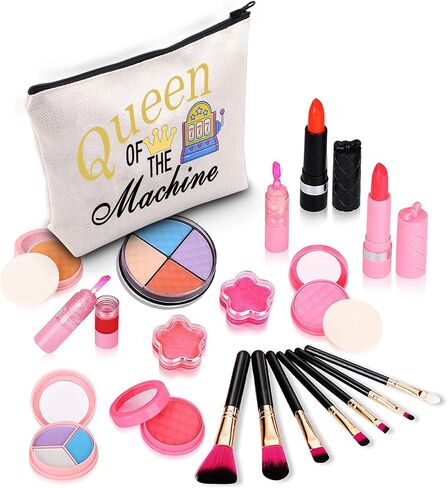 ZJXHPO Casino Cosmetic Bag Casino Gambling Lover Gift Queen Of The Machine Makeup Bag Slot Gambling Lucky Gift (BL Queen Machine) in Saudi Arabia