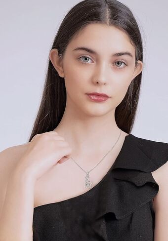 سيليستيا قلادة من الفضة الاسترليني عيار 925 على شكل فيلة ذاكرة وزرافة ملاك، مجوهرات حيوانات هدايا للنساء in Kuwait