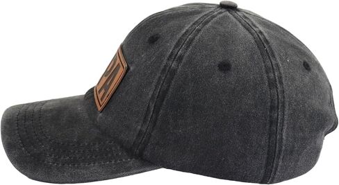 Papa Leather Patch Hat, Dad Hats for Men, Adjustable Daddy Wash Cotton Birthday Baseball Cap in Kuwait