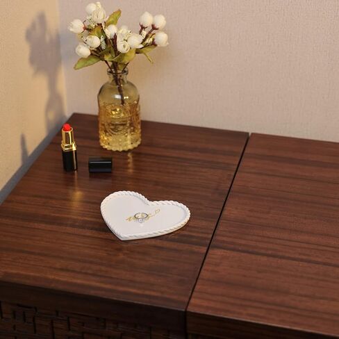 HOME SMILE Mrs. صينية طبق خاتم المجوهرات مع حواف محبوكة يدويًا، هدايا زفاف للخطوبة وحفلات الزفاف لصديق مخطوب حديثًا، ابنة، أخت، عروسين حديثًا، BFF in Kuwait