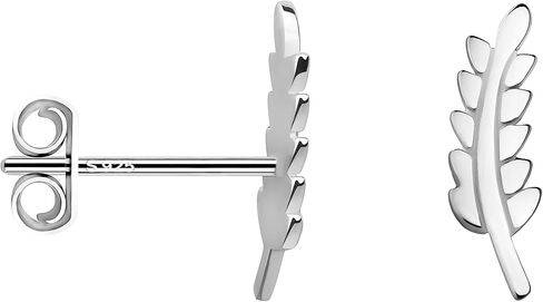 SOFIA MILANI - Women's Earrings 925 Silver - Leaf Twig Stud Earrings - 20679 in Kuwait