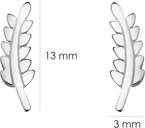 SOFIA MILANI - Women's Earrings 925 Silver - Leaf Twig Stud Earrings - 20679 in Kuwait