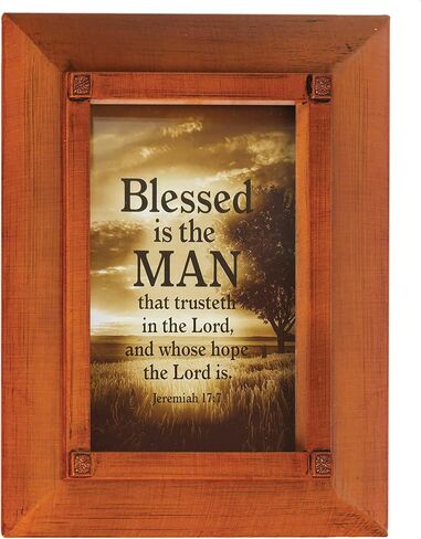 Dicksons Blessed Is Man Trusts Lord Walnut Finish Polymer Jewelry Box in Saudi Arabia