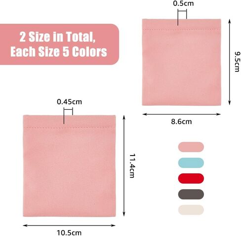 DICOSMETIC 12Pcs 2 Colors Jewelry Zipper Pouch Mini Velvet Jewelry Storage Zipper Bags Square Pouches Compact Organizers Jewelry Gift Pouches for Rings Earrings Bracelets in Saudi Arabia