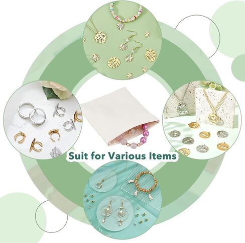 DICOSMETIC 12Pcs 2 Colors Jewelry Zipper Pouch Mini Velvet Jewelry Storage Zipper Bags Square Pouches Compact Organizers Jewelry Gift Pouches for Rings Earrings Bracelets in Saudi Arabia