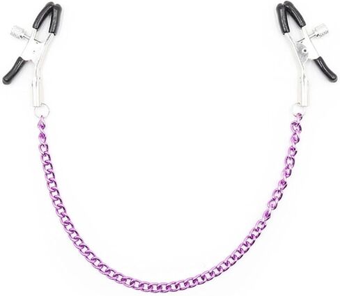 Nipple Clamps Non Piercing Sexy Rubber Adjustable Body Clamps with Chain Non Pierced for Women Beginner Nipple Clamp Jewelry (silver-3-layer chain) in Saudi Arabia