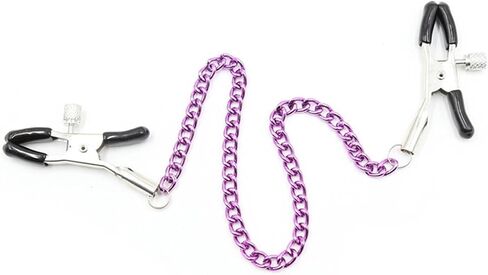 Nipple Clamps Non Piercing Sexy Rubber Adjustable Body Clamps with Chain Non Pierced for Women Beginner Nipple Clamp Jewelry (silver-3-layer chain) in Saudi Arabia