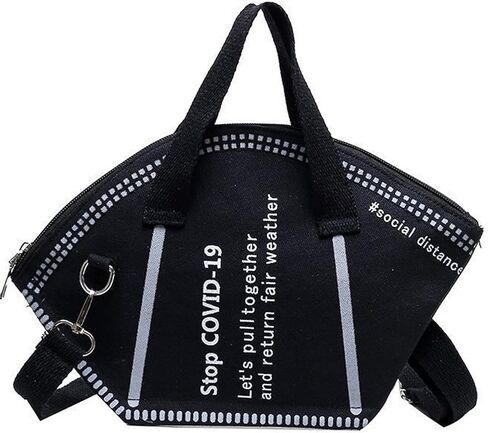 حقيبة يد نسائية على شكل قناع من QZUnique، حقيبة كبيرة ذات سعة صغيرة، حقيبة كتف للتسوق صديقة للبيئة in Kuwait
