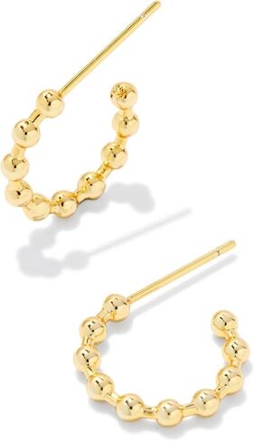 Kendra Scott, Women's, Oliver Huggie Earrings, Gold, Stone Color White, One Size in Saudi Arabia
