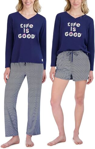 Life is Good Ladies 3 Piece PJ Set in Saudi Arabia