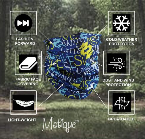 Motique Accessories Seamless Face Mask Neck Gaiter Tube in Saudi Arabia