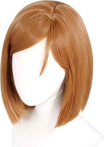 JoneTing +{Wig Cap} Blonde Wig for Cosplay Costume Women Synthetic Wig Ombre Black Yellow Wig for Girls Short Wavy Halloween Wig for Anime Cosplay Peluca Ombre Negra Amarilla Natural Wigs for Chrismas Party in Saudi Arabia