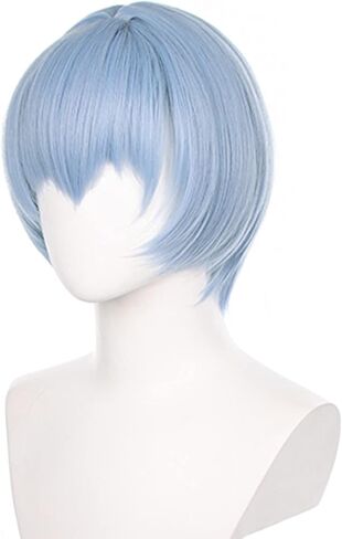 Soyusunny Short Bob Cosplay Wigs for Women with Bangs Girls (Blue) in Saudi Arabia