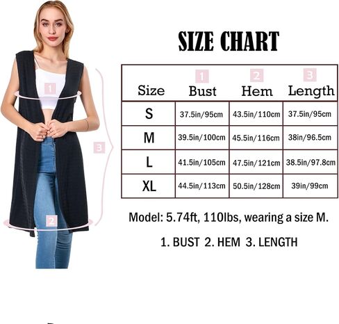 Sleeveless Cardigan Women Long Maxi Sweater Summer Open Front Tunic Vest Lightweight Soft Duster in Saudi Arabia