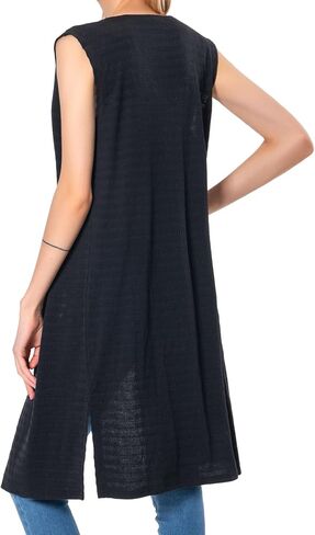 Sleeveless Cardigan Women Long Maxi Sweater Summer Open Front Tunic Vest Lightweight Soft Duster in Kuwait