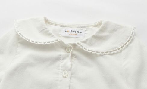 Mud Kingdom Little Girls Corduroy Shirt Button Down Long Sleeve Lace Collar in Kuwait
