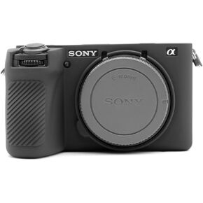 حافظة سيليكون MUZIRI KINOKOO لهاتف Sony A6700، حافظة واقية ناعمة لكاميرا Sony A6700/ Alpah 6700 الرقمية - حافظة سيليكون A6700 مقاومة للخدش - سطح أملس أسود