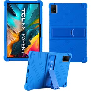 Case for TCL NXTPAPER 11 Tablet, Kids Friendly Soft Silicone Adjustable Stand Cover for TCL NXTPAPER 11 9166G 9466X 2023 Android 13 Tablet 11 inch (Black)