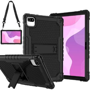 for Moderness MB1001 Tablet Case 10.1 Built in Shoulder Strap Kickstand Kids Friendly Case for Velorim/Urao URa10031/Volentex M10/Freeski Fsk10018/wetap y10/Cheerjoy cjy10 inch (Black)