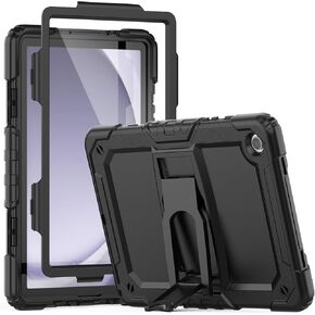 HXCASEAC Shockproof Case for Samsung Galaxy Tab A9 Plus Case 11 Inch with Screen Protector/Built-in Stand, 3-Layer Drop Poof Protective Samsung A9 Plus Tablet Case SM-X210/X216/X218 Cover - Orange