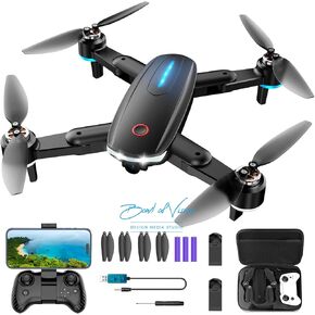 Mini Drone with Camera, Drones for Kids with 1080P HD FPV Camera, One Key Take Off/Land, Optical Flow Positioning, 360°Flip, Waypoint Fly, Gestures Selfie, 3 Speeds, 2 Batteries, Toys for Adults, Beginners