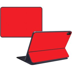 MightySkins Skin Compatible with Apple iPad Pro Smart Keyboard 11" (2018) - Solid Red - Protective, Durable and Unique Vinyl Decal wrap Cover - Easy to Apply and Change Styles - Made in The USA