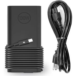 130W USB-C Laptop Charger fit for Dell XPS 15 9500 9510 9520 XPS 17 9700 9710 9720 9730 Precision 5530 5550 5560 5570 3560 3570 3581 7530