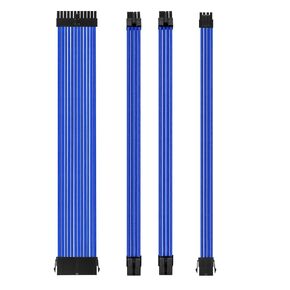 Extension PC Cablemod Sleeve,18AWG ATX 24P+ (2) EPS 8-P+(1) PCI-E8-P with Cable Combs,Crafted from Gold-Plated Materials