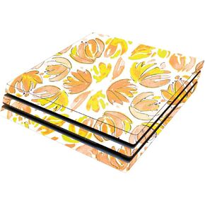 MightySkins Skin Compatible with Sony Playstation 4 Pro PS4 wrap Cover Sticker Skins Yellow Petals