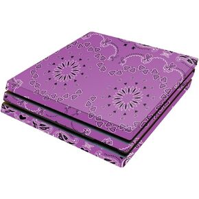 MightySkins Skin Compatible with Sony Playstation 4 Pro PS4 wrap Cover Sticker Skins Purple Bandana