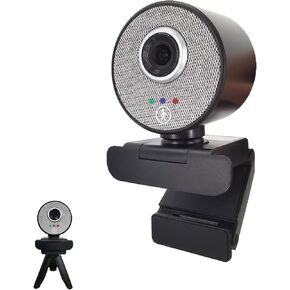 Streaming Webcam 1080p Auto Tracking Web Camera with Tripod Plug Play Computer Webcam Touch Control Computer Camera for Living Broadcast Calling Conferencing Gaming Skype/Facebook/YouTube/OBS