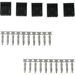 5 Set Female 4-Pin PWM Fan Connector Kit - 5pcs 4 Pin 4Pin PWM Fan Female Connector and 20pcs Terminal Crimp Pins