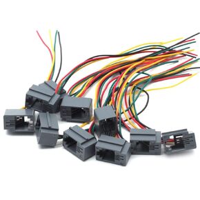 Sscon 10Pcs 4 Telephone Accessories Wires Lead 616E 4P4C RJ9 Female Socket Telephone Connector Adapters