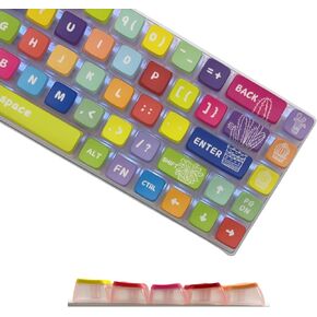 Rainbow Dye Sub PBT Keycaps,Pudding Keycaps Set, Custom Keycaps for Mechanical Gaming Keyboard,Shine Through Keycaps,Keycaps 60 Percent,Keycaps 75 Percent,Keycaps 100 Percent (Rainbow Candy)