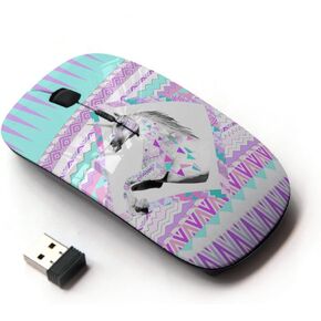 [ Optical 2.4G Wireless Mouse ] Purple Unicorn Mystical Little Girl Cute