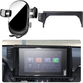 Car Phone Holder for Toyota RAV4 Auto Accessories [Only for 2019-2024 RAV4 7/8/9-inch Touchscreen] [XX No Fit 10.5-inch Touchscreen XX] [Auto Lock Hands Free Automobile Cell Phone Mount]