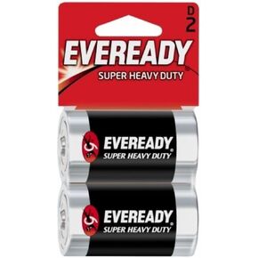 Eveready Super Heavy Duty D Batteries 2 ea (Pack of 3)