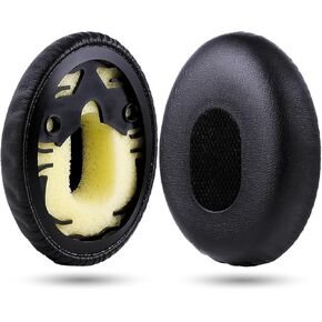 Replacement Earpads for Bose QuietComfort 3 (QC3) and OE1 Headphones, Ear Pads Cushions with Comfortable Softer Leather, Noise Isolation Memory Foam