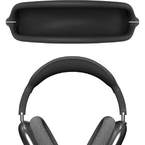 Geekria Silicone Headband Cover Compatible with AirPods Max Headphones, Head Cushion Pad Protector, Replacement Repair Part, Sweat Cover, Easy DIY Installation (Black)