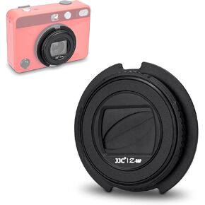 Lens Cap Cover Protector for Leica Sofort 2 Instant Camera, Rotate to Open or Close Leaves, Anti-Scratch Dustproof Protective Lens Cap Accessories for Leica Sofort 2 Camera - Black