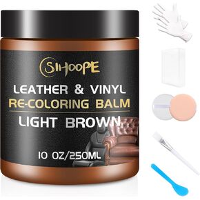 Leather-Recoloring-Balm Maroon Restoration - Leather Vinyl Color Restore Leather Dye Cream for Jacket Purse Car Seats Furniture Couch Chair Shoes Boots Belt Gloves Saddle Fade Scratch Repair