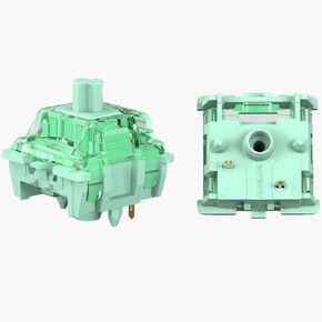 GATERON Cap Anniversary Keyboard Switches, Blue Green Color Pre-lubed Compatible for Gaming MX Mechanical Keyboard RGB SMD LED 5 Pin Linear Key Switches(35 PCS)